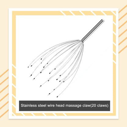 Head Massager Massage Claw Scalp Spa Fine Workmanship Long-lasting Massaging Tool Convenience Simple Operation