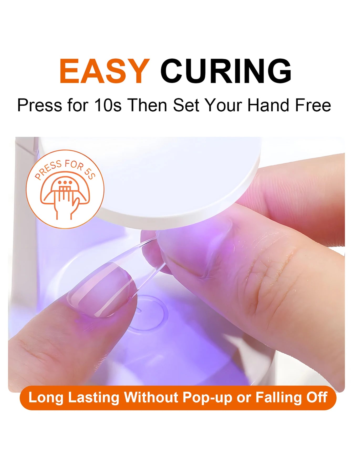 Solid Nail Glue Nail Tips Gel for Press On Nails,Acrylic Nail Gel for Manicure Extension,False Nails Adhesive Glue Long Lasting