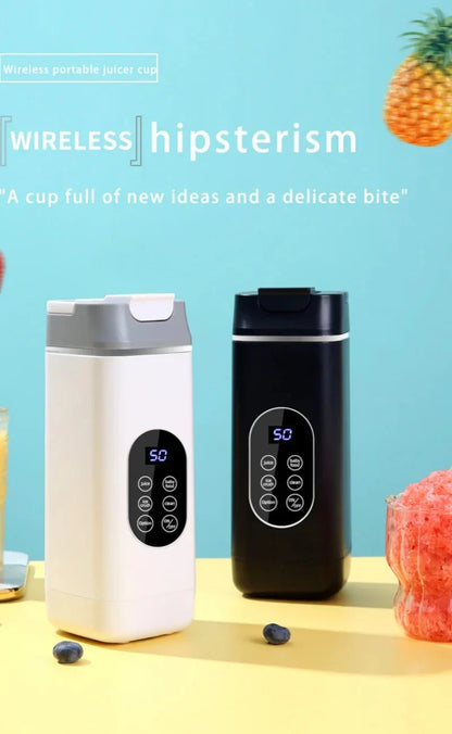 Electric Blender Rechargeable Portable Juicer USB Charging Hand Blender Electric Fruit Juicer 12 Blades Crushed Ice Juicer Cup