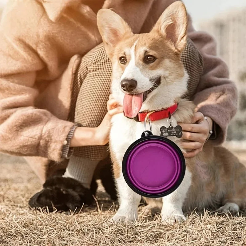 Pet Folding Bowl Pet Bowl TPE Travel Outdoor Drinking Water Portable Dog Bowl Retractable Bowl