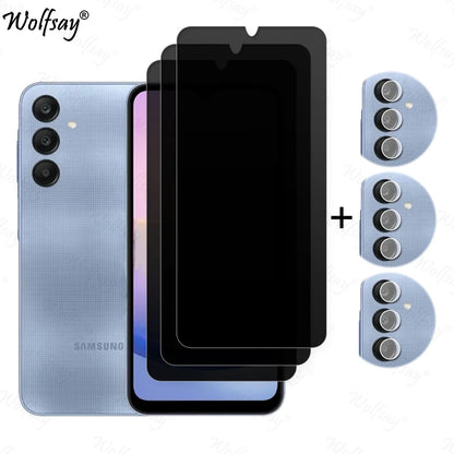 Privacy Screen Protector For Samsung Galaxy A25 5G Anti-Spy Tempered Glass Samsung A25 5G Camera Glass For Samsung A25 5G Glass