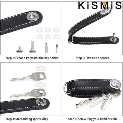 Car Key Pouch Storage Case Wallet Holder Keyring Collector Organizer Keychain Multifunctional Folding Pocket Keyholde