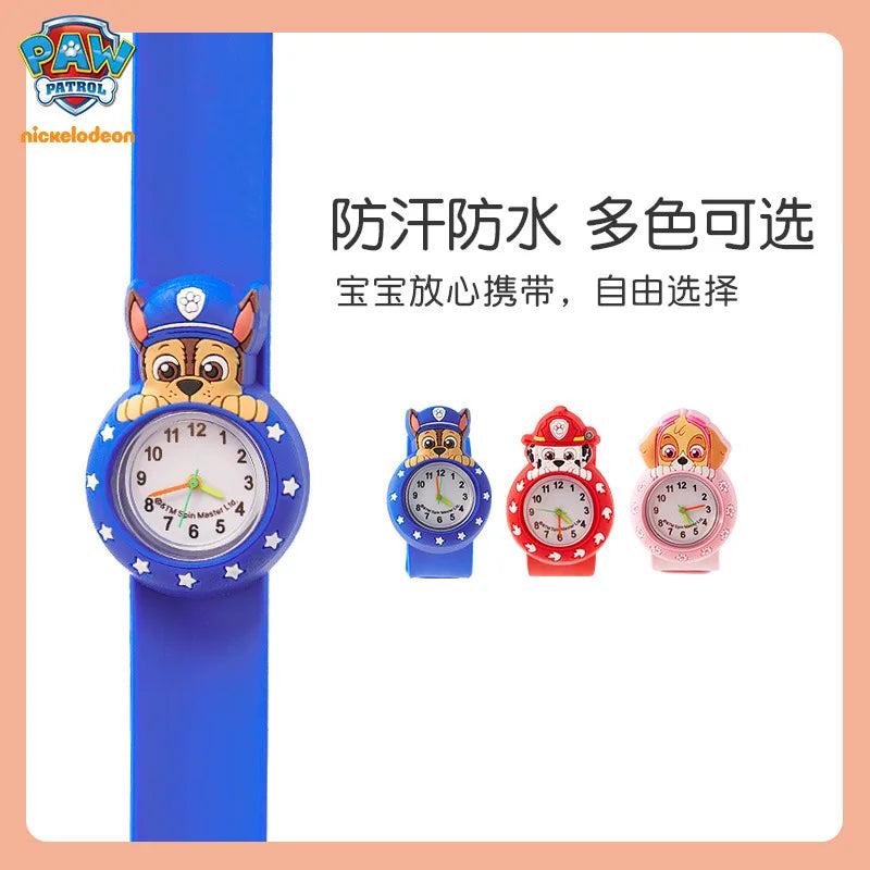 Paw Patrol Kids Watch Cartoon Waterproof Patting Watches Fashion Children Silicone Strap Wrist Watch Students Clock Gift