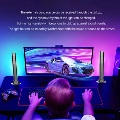 Smart LED Symphony Sound Control Pickup Light RGB Music Rhythm Ambient Lamp With App Control For TV Compute Gaming Desktop Decor