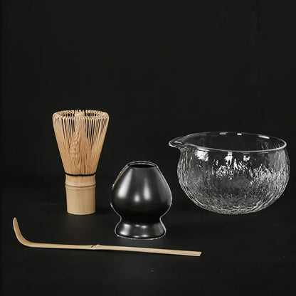 Handmade Matcha Whisk Set Accs Matcha Whisk Holder Matcha Bowl for Kitchen