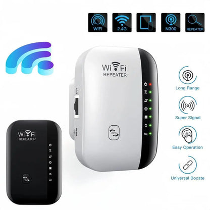 300Mbps Wireless WIFI Repeater 2.4G Wifi Range Extender Wi-Fi Signal Booster Amplifier 802.11N Network Card Adapter Easy Setting