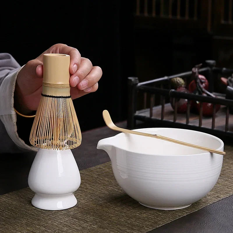 1PC Japanese Matcha Stirrer Rack Ceramic Tea Holder Matcha Chasen Rack Bamboo Matcha Whisk Stand Home Tea Maker Matcha Tools