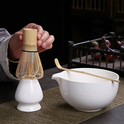 1PC Japanese Matcha Stirrer Rack Ceramic Tea Holder Matcha Chasen Rack Bamboo Matcha Whisk Stand Home Tea Maker Matcha Tools