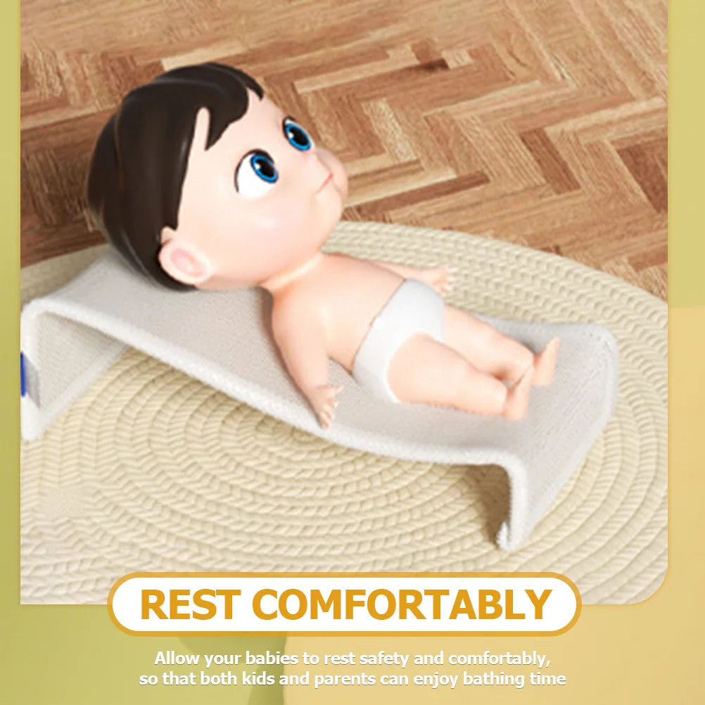 2Pcs Baby Bath Seat Mat Infant Bath Support Toddler Bath Cushion Baby Bath Pad Newborn Bath Mat Plastic Bathtub Portable Basin