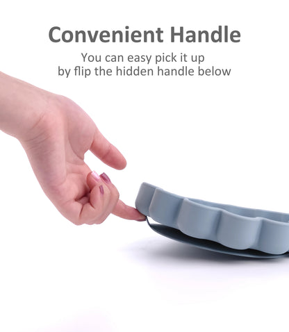 Flower Design Baby Dinning Plate Silicone Suction Plate Silicone Feeding Dish For Baby