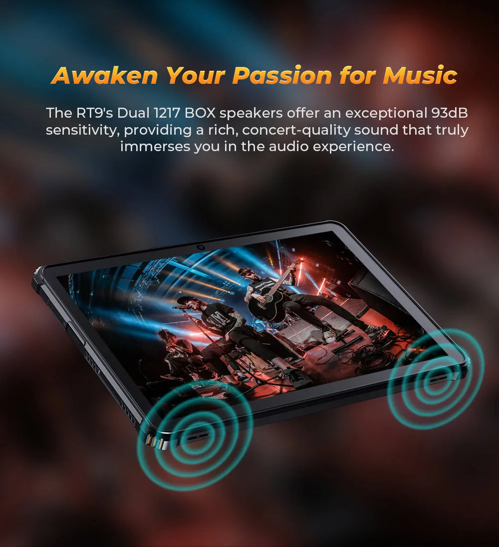 Oukitel RT9 Rugged TabletRugged Tablet 10.1" HD Display 24GB RAM 256GB Waterproof Tablet 11000mAh Battery Android 14.0 Tablet PC