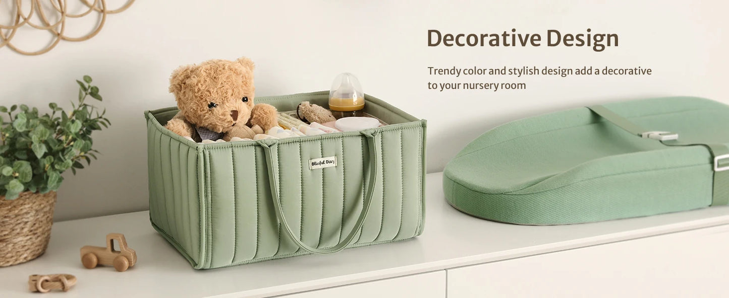 Baby Diaper Caddy Organizer Product Caddy Portable Organizer for Changing Table Gift for Baby Shower and Registry Must-Have