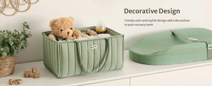 Baby Diaper Caddy Organizer Product Caddy Portable Organizer for Changing Table Gift for Baby Shower and Registry Must-Have