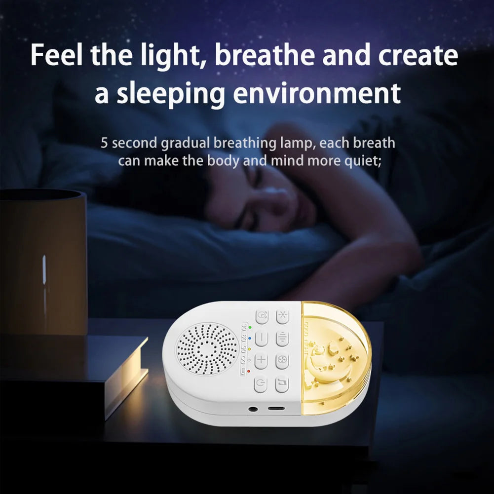White Noise Machine Portable Baby White Noise Machine 24 Soothing Sounds Sleeping Relaxation Rechargeable for Home Travel