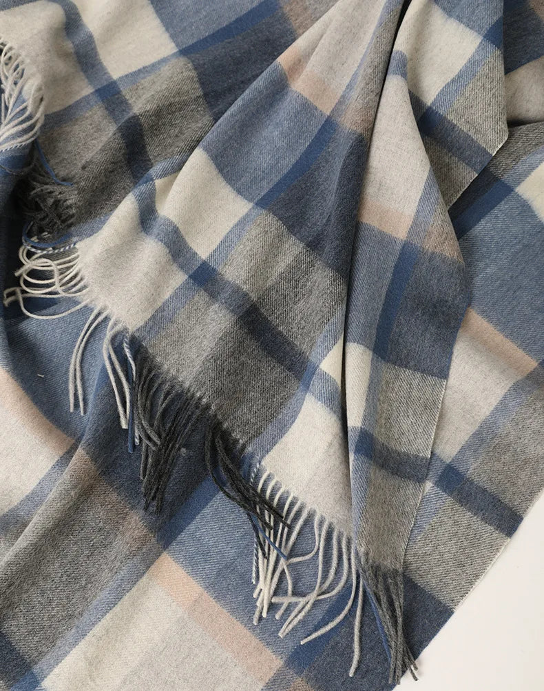 100% Wool Blanket Warm 1.5*2m Fleece Blankets For Sofa Winter Sleeping Comforter Adult Children Bedding Office Travel Blanket