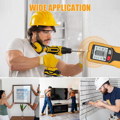 Handheld 6 in 1 Metal Detector Wall Finders Multifunction Wood Stud Finder Metal Pipes AC Wire Metal Depth Measure Floor Scanner