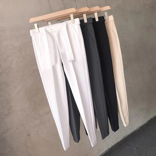 Draped Office Trousers For Men Fluid White Man Suits Pants Work Summer 2024 Chinese Homme Clothing Premium Stylish Formal