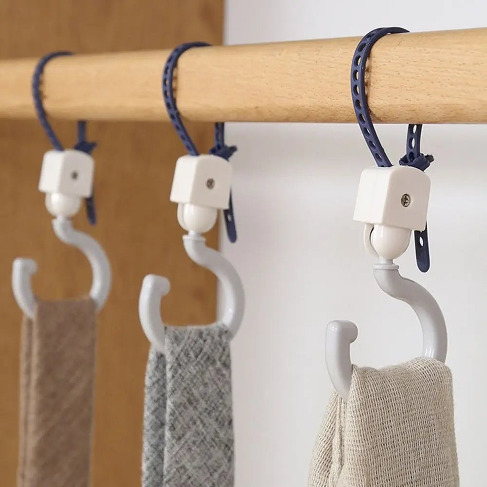 10Pcs Creative Dopamine Baby Stroller Hook Non-Marking Hanging Universal S Hooks Foldable Rotating Clothesline Hooks Closet