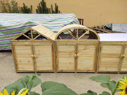 2TOE kindergarten outdoor preservative wood storage cabinet locker waterproof mildew-proof carbonized wood cabinet school wooden