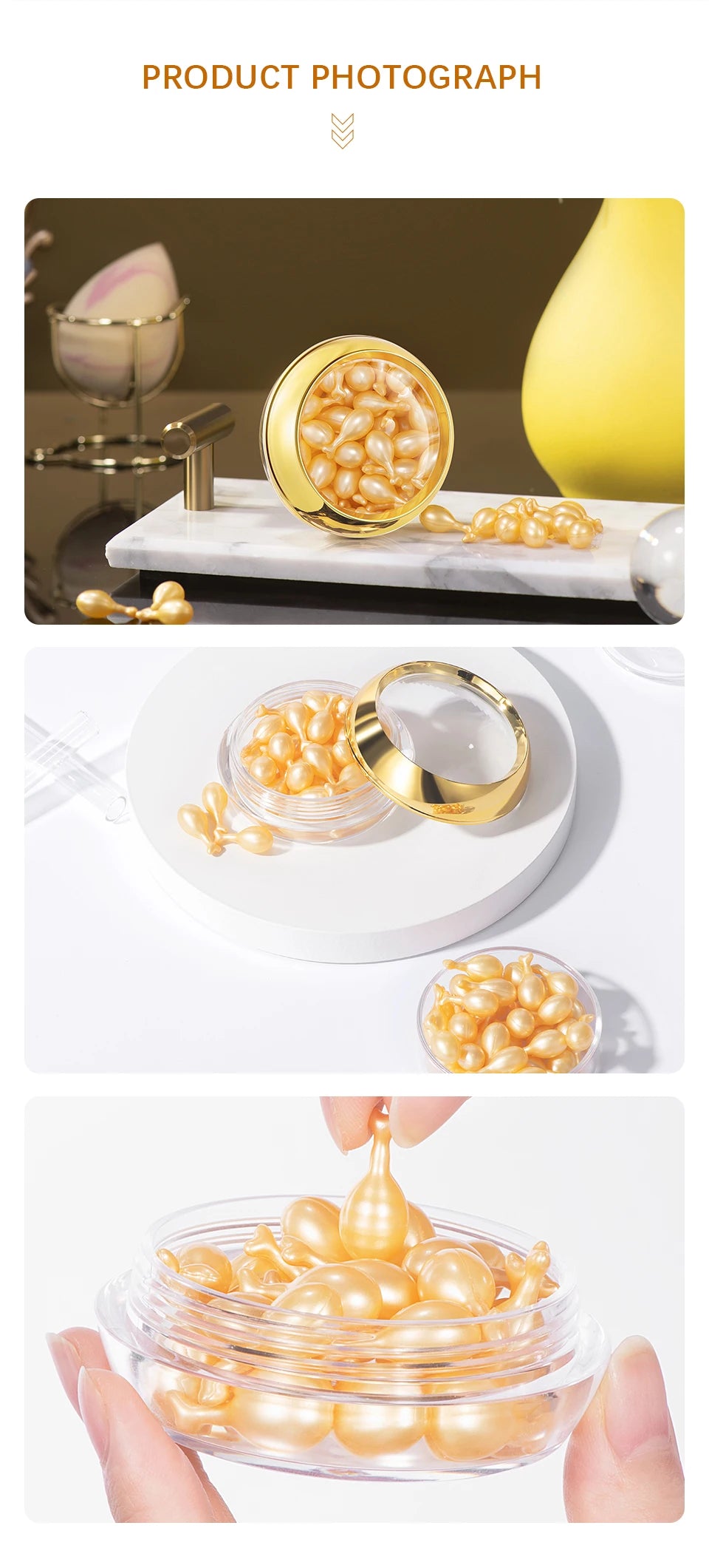 90 Pcs/Bottle Retinol Serum Ceramide Capsules Night Serum Moisturizing Anti-aging Face Serum Spot Removing Cream Skin Care