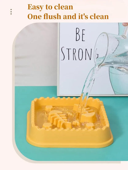 Pet Slow Food Bowl Anti-choking Feeder PP Plastic Dish Bowl Home Dog Eating Plate Anti-gulping Feeding Supplies