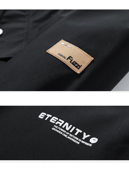 Large Size Jacket Men's Spring Autumn Multi-pocket Loose Workwear Jacket Hooded Youth Trendy Tops Mens Clothes 8XL 9XL