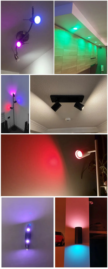 GU10 Bluetooth Lamp Tuya Smart Bulb RGB 220V Led Light Bulbs Smart Led Bulb APP Control Lamp 9W Dimmable For Room Home Decor