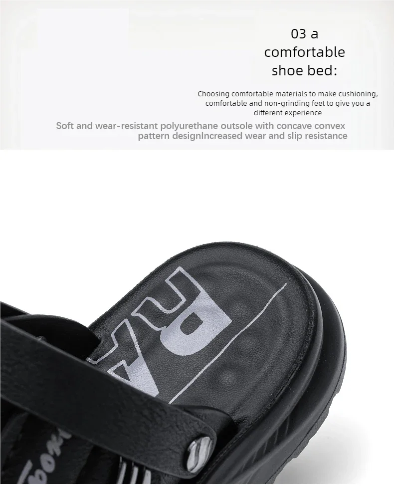 Sandals men  wear outdoors in summer  sports leisure work driving  Anti slip  wear-resistant  trendy beach shoes outdoor wear