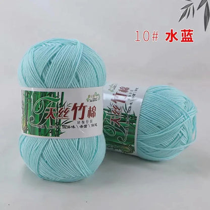 Tiansi Bamboo Cotton Yarn Bamboo Charcoal Cotton Hook Needle Thread Cotton Nitrile Woven Yarn DIY Weaving Material