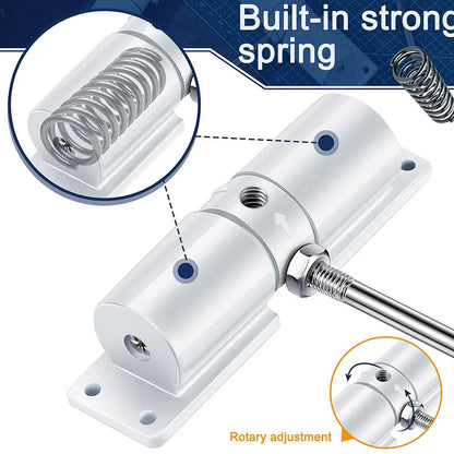 Automatic Door Closer, Automatic Safety Spring Door Hinge, Adjustable Door for Slow Closing Family Safety Door Shift Hinge Door