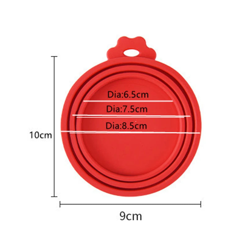 1Pcs Food Can Lid Silicone Canned Lid Sealed Feeders for Puppy Dog Cat Storage Top Cap Reusable Cover Health Pet Daily Supplies