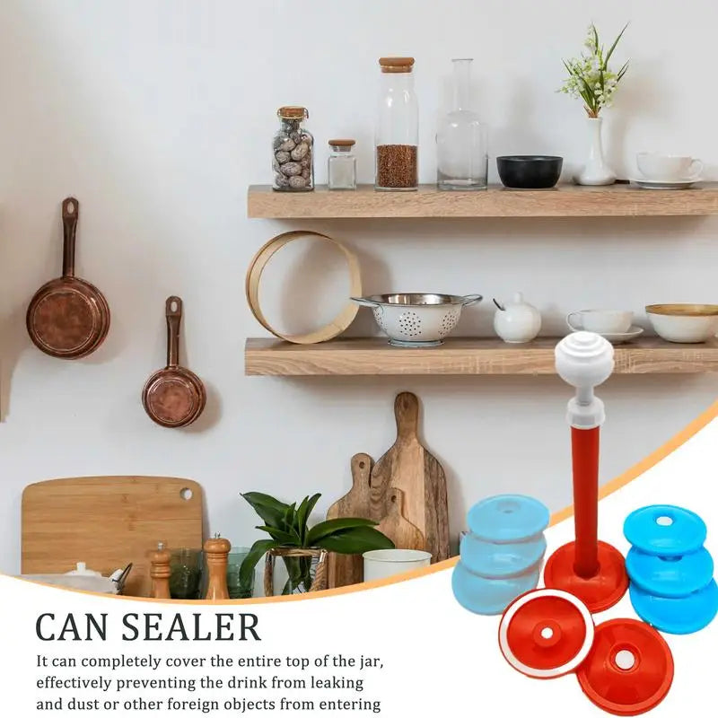 10pcs Vacuum Sealer Jar Lids Vacuum Sealer Attachment Kit Portable Hand Pump Canning Jar Vacuum Sealer Vacuum Saver