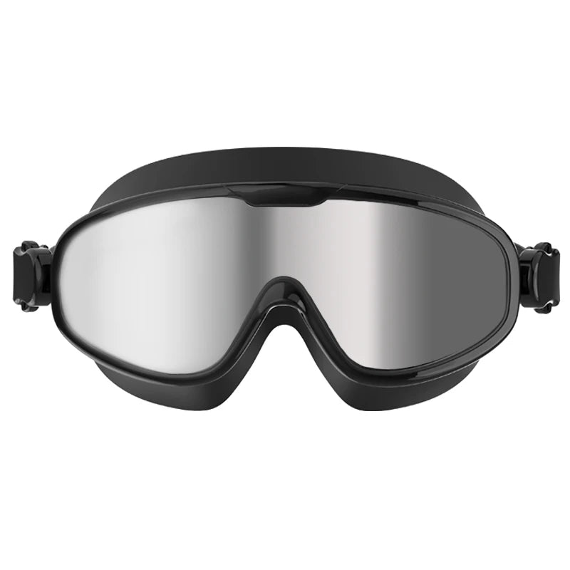 Large Frame Swimming Goggles Anti Fog Waterpoof Swimming Goggles for Men Women Swimming Pool Beach Silicone Swimming Goggles