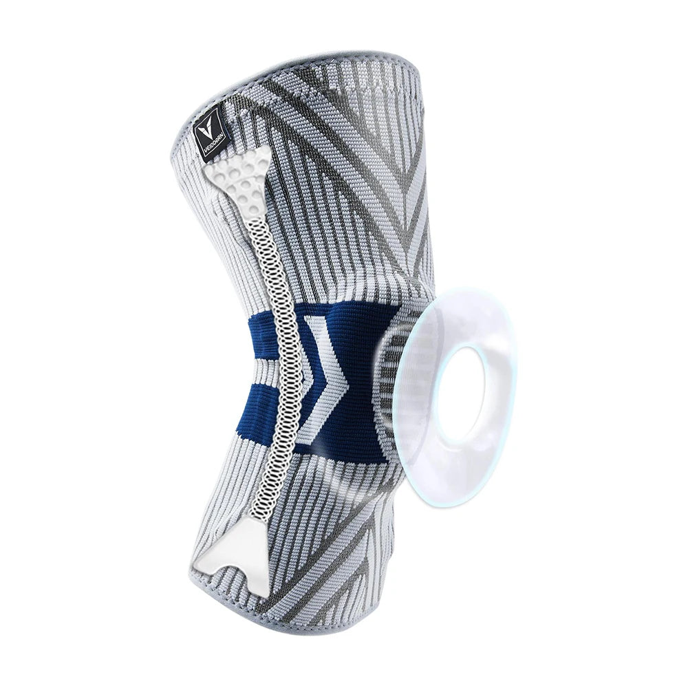 2025 Latest Knee Support for Men Pressurized Elastic Knee Brace with Silicone Spring Basketball  Volleyball Knee Pads