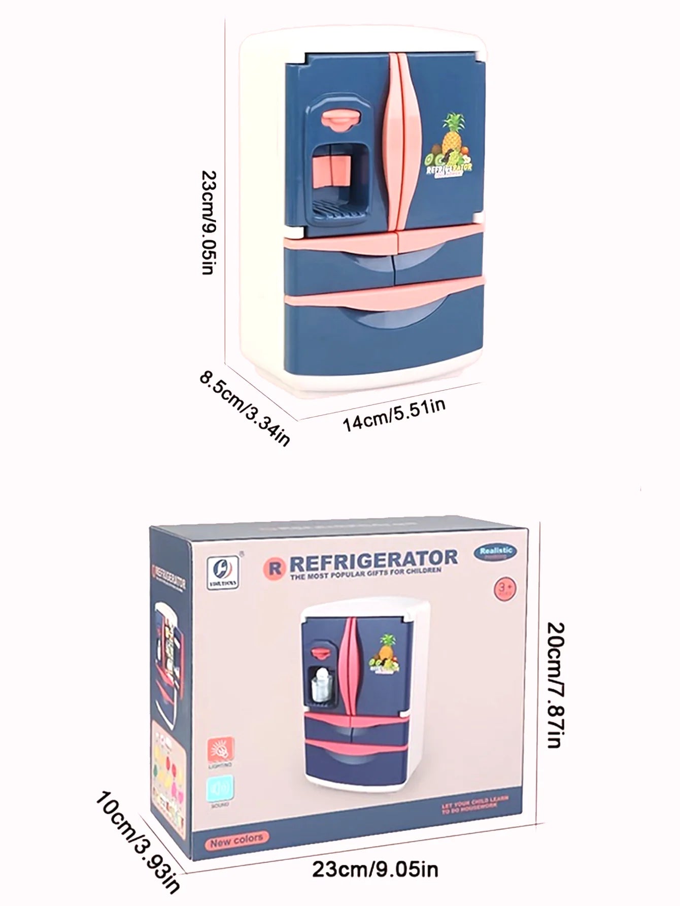 Refridge Simulation Toys For Kids, With Fog, Music & Lights, Kitchens Refrigerator Play Set For Children, Indoor Game, For Boys