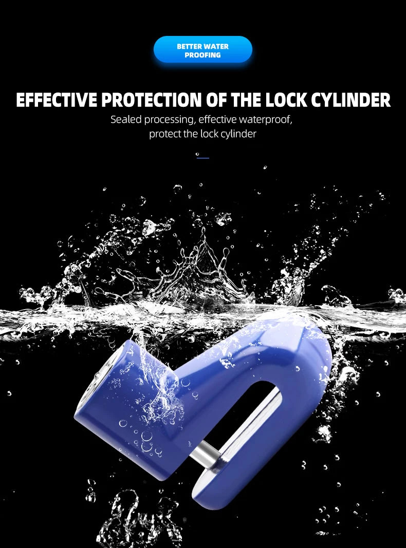 Motorcycle Lock Security Anti Theft Bicycle Motorbike Motorcycle Disc Brake Lock Theft Protection for Scooter Safety Bike Lock