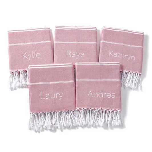 Custom Embroidery Beach Towel 90x180CM Travel Turkish Large Towels with Monogram Customized Towel Tassels Bath Towel