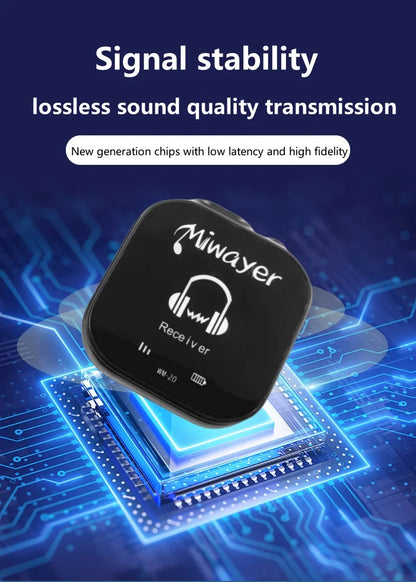 Miwayer 5.8G Wireless In Ear Monitor System Transmitter Receiver System IEM System with Transmitter Receiver Automatic Pairing
