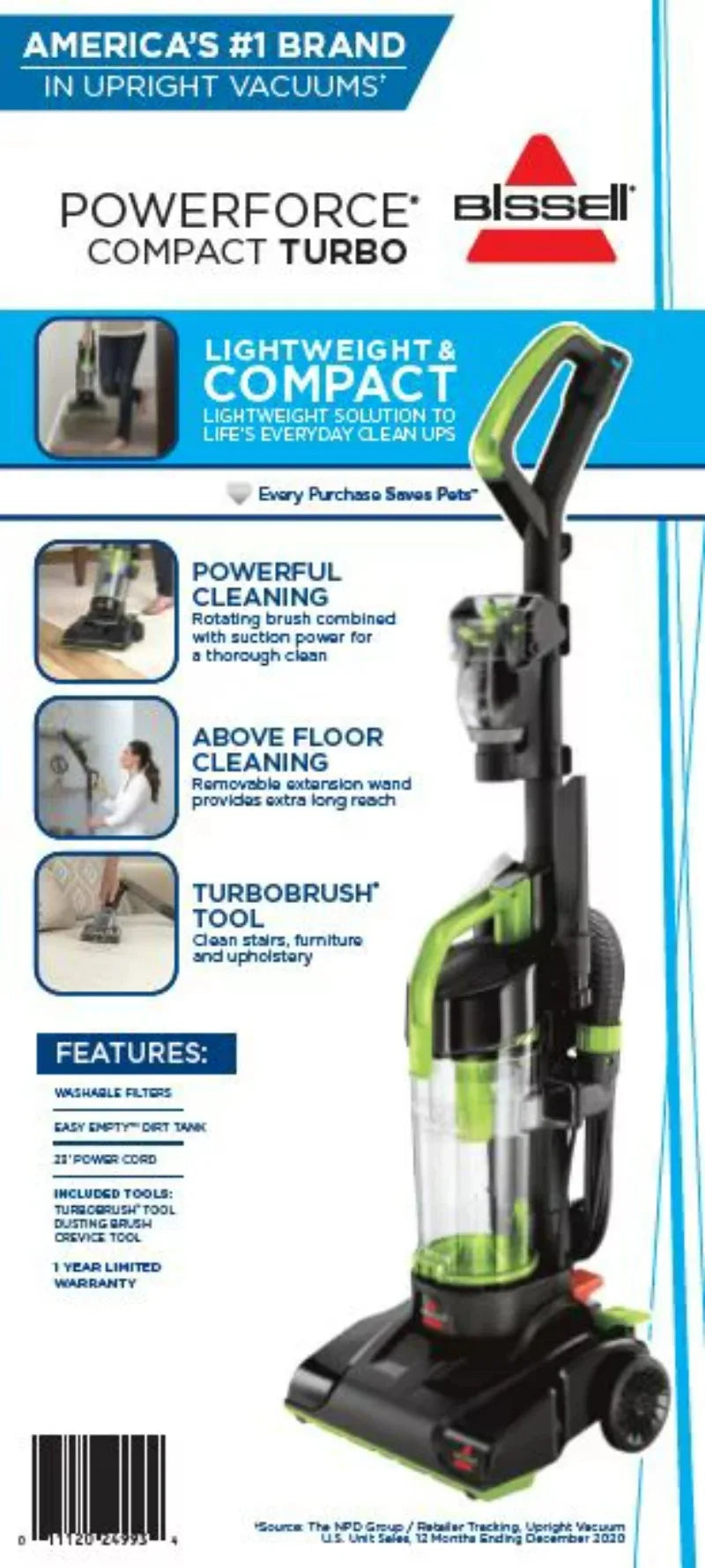 BISSELL Power Force Compact Turbo Bagless Vacuum, 2690