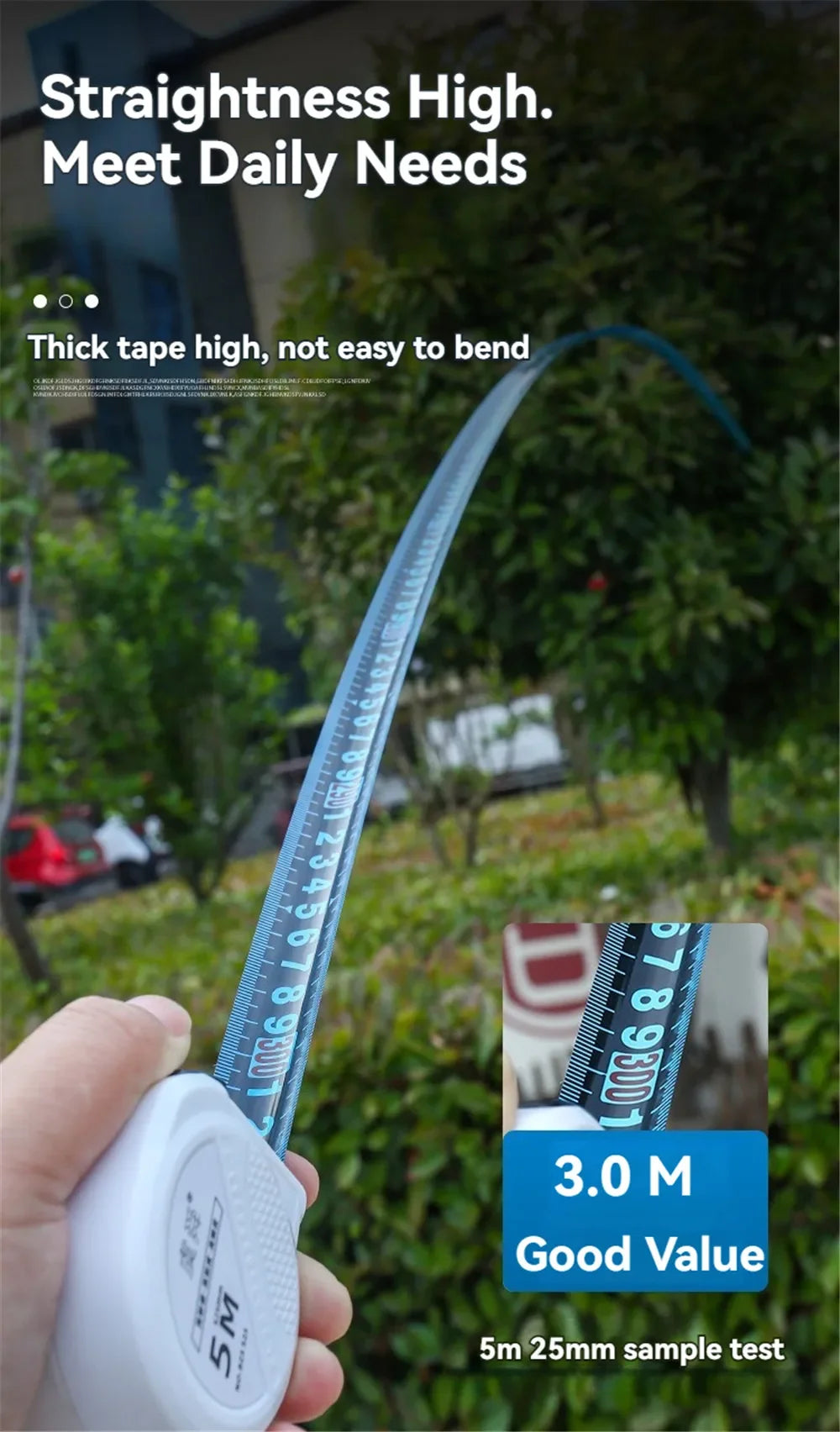 Automatic Locking Anti-cut Hand Blue Laser Digital Tape Measure Measuring Tape Retractable for Electrician Man Gift