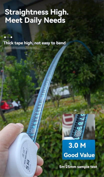 Automatic Locking Anti-cut Hand Blue Laser Digital Tape Measure Measuring Tape Retractable for Electrician Man Gift