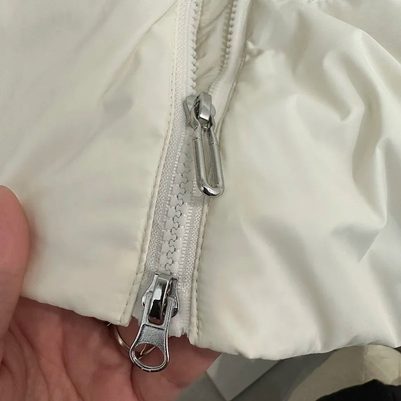 Down Jacket Women Sleeveless 2024 New Down Vest Female Standing Collar Short Coat Loose White Down Jacket Vest Small European