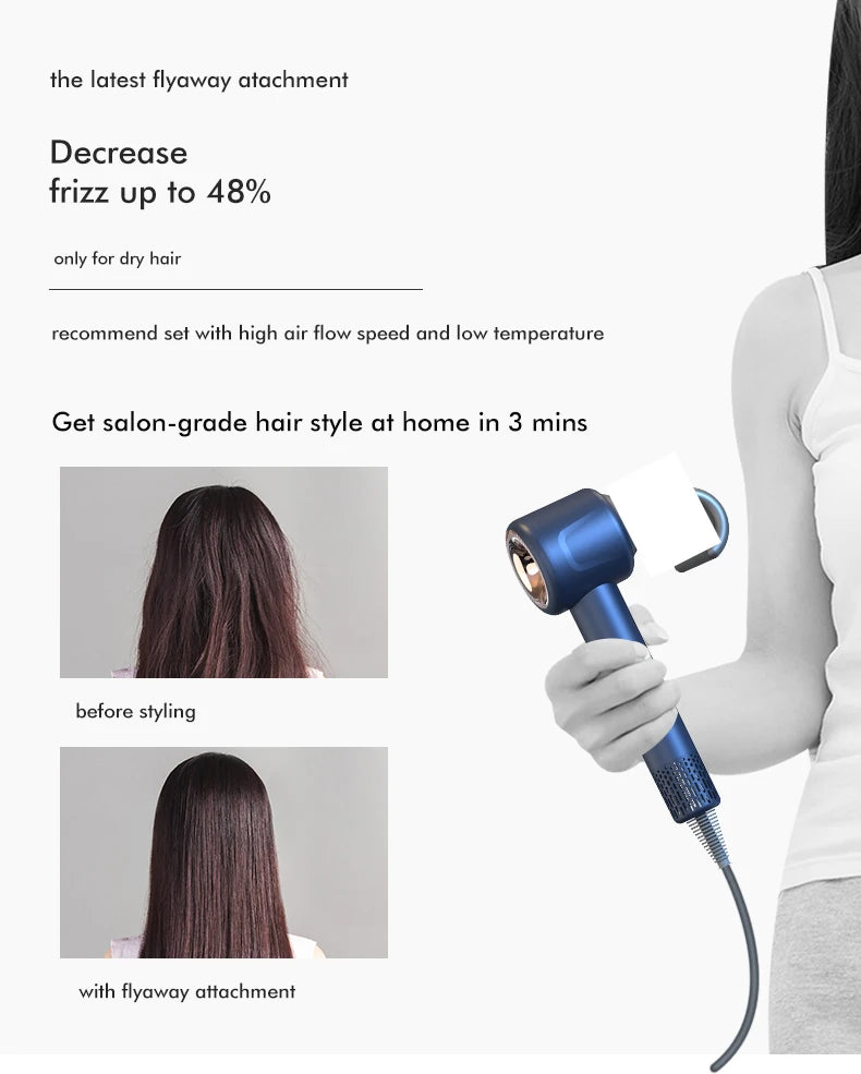 Professional Hair Dryer Super Hair Dryer 220V Leafless Hair dryers Home Curling Iron Salon Hair Styler Blow Drier