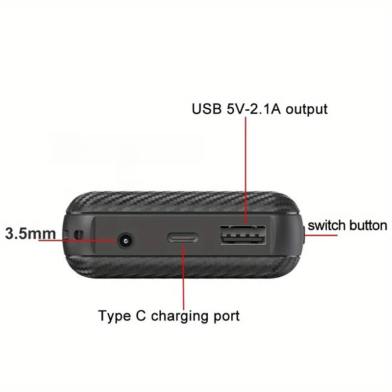 Power Bank 5V 10000mAh Portabl Charging Power Supply Phone External Battery for Heated Jacket Vest Underwear Heated Clothing