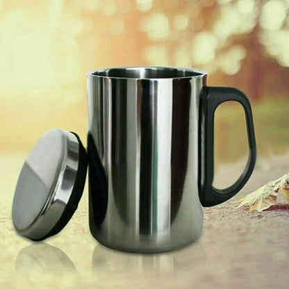 Steel Travel Lid Thermal Camping Vacuum Flask Water Bottle Tea Cup Coffee- Mug