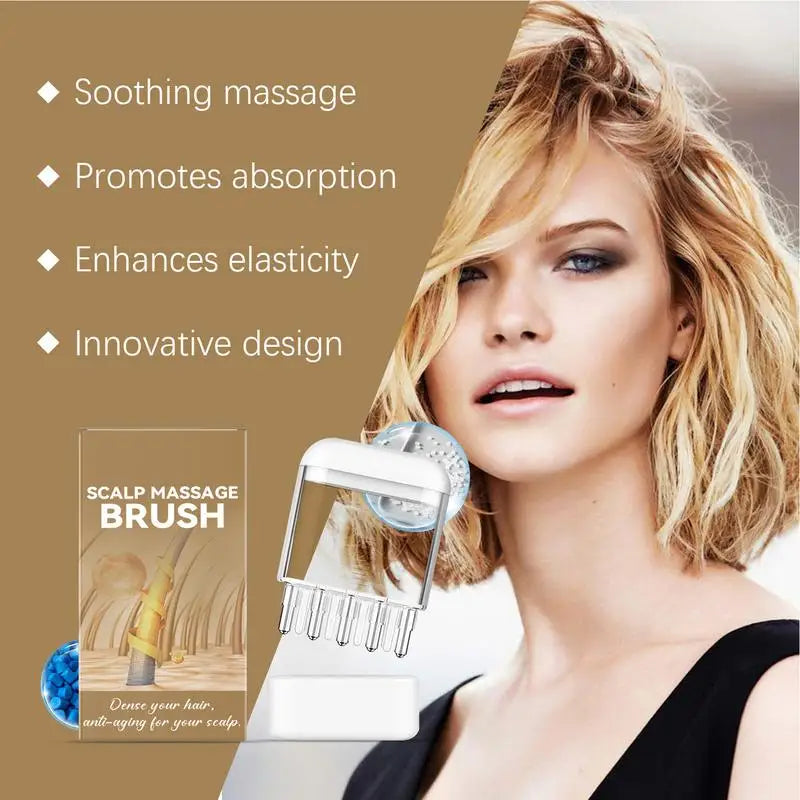 Hair Growth Oil Applicator Comb Scalp Massager Applicator Hair Root Massage Medicine Comb Hexagon Head Oil Roller Hair Care Tool