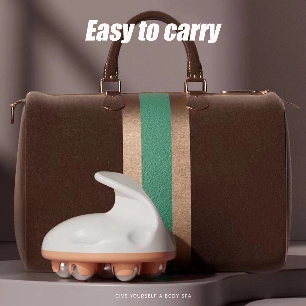 Hand Roller Massager for Cellulite Massage,Deep Tissue Massage Ball for Back,Neck,Foot,Shoulder,with 7 360-degree Metal Roller