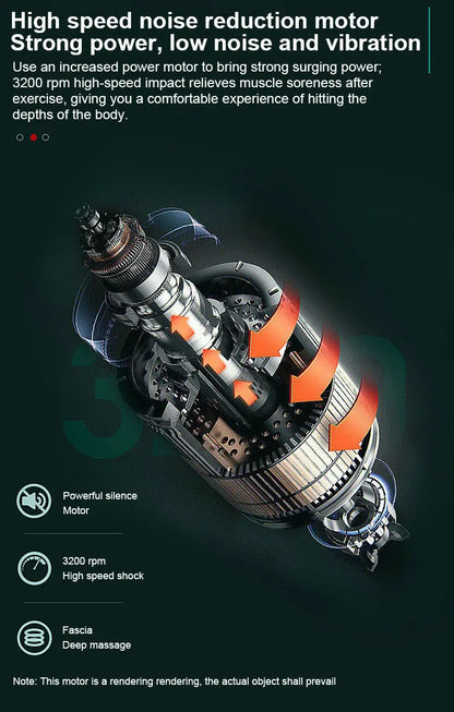 Massage Gun Portable Percussion Pistol Massager For Body Neck Deep Tissue Muscle Relaxation Gout Pain Relief Fitness