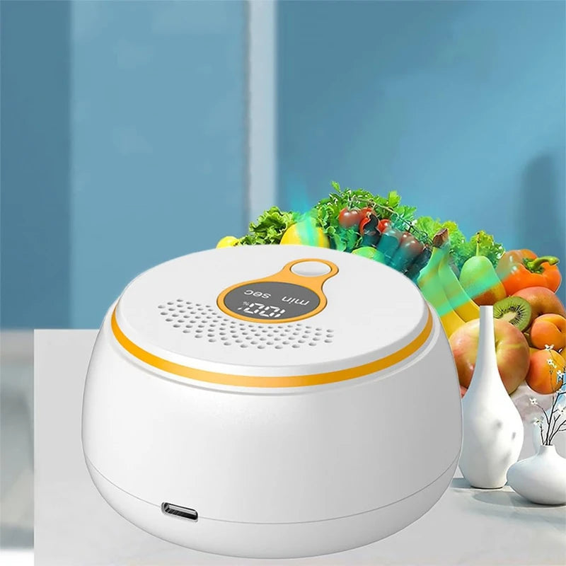 A69eodor Remover Machine For Smoke Smell, Mini Round Air Purifier, Wireless Portable Odor Air Eliminator Freshener