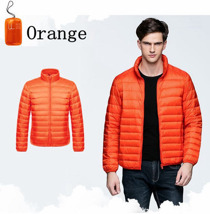 Winter Men's Down Jacket Ultra Light Down Jacket Men Windbreaker Feather Jacket Man Lightweight Portable Warm Coat Down Jacket